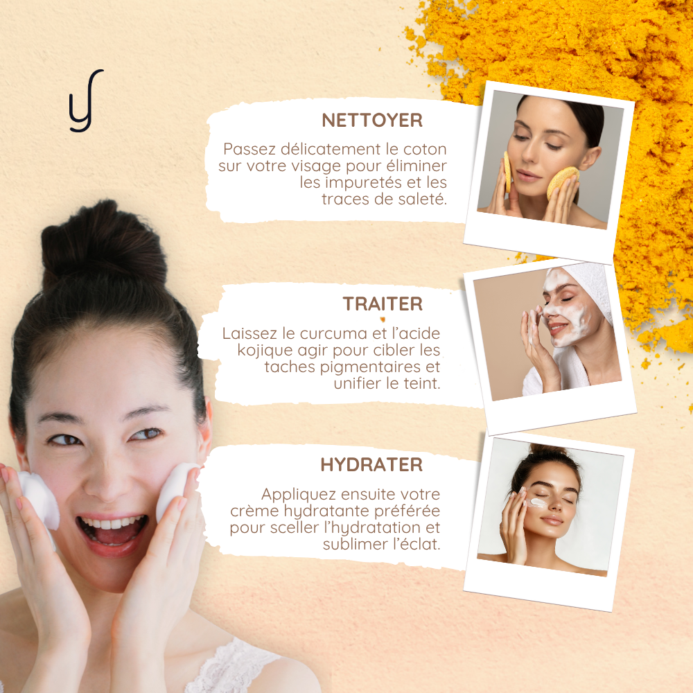 Pads nettoyants au curcuma
