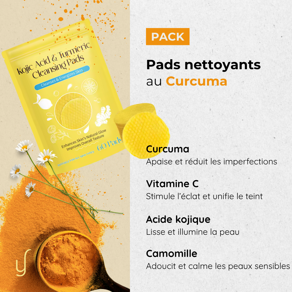 Pads nettoyants au curcuma